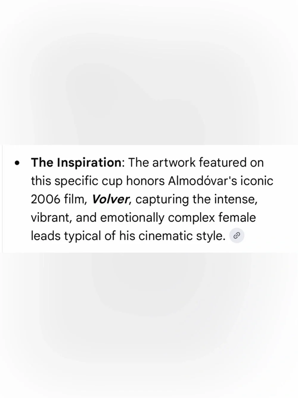 Rare Volver espresso cup and saucer 2009 illy Art designed by Pedro Almodóvar.